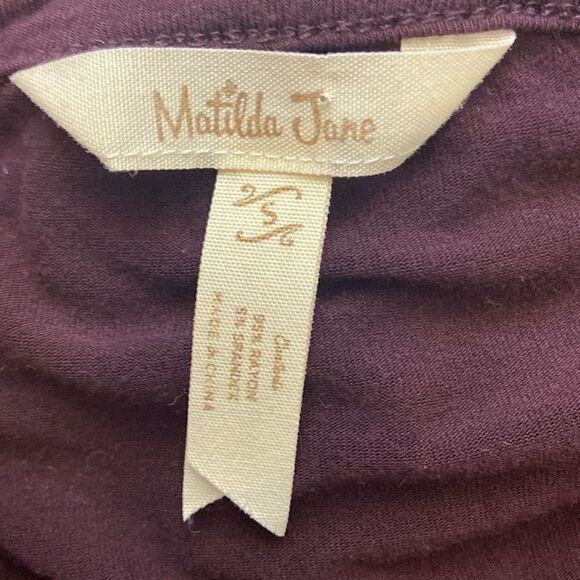 Matilda Jane Class Reunion Dress Dark Plum Size Small - Picture 3 of 4